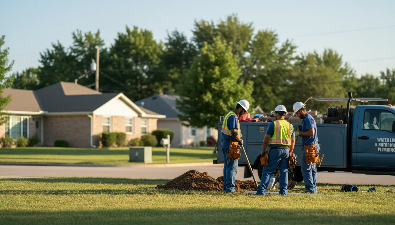 Residential water line and bathroom plumbing service in Dennard, AR